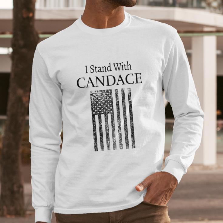 I Stand With Candace Patriot Usa Flag Men Long Sleeve Tshirt