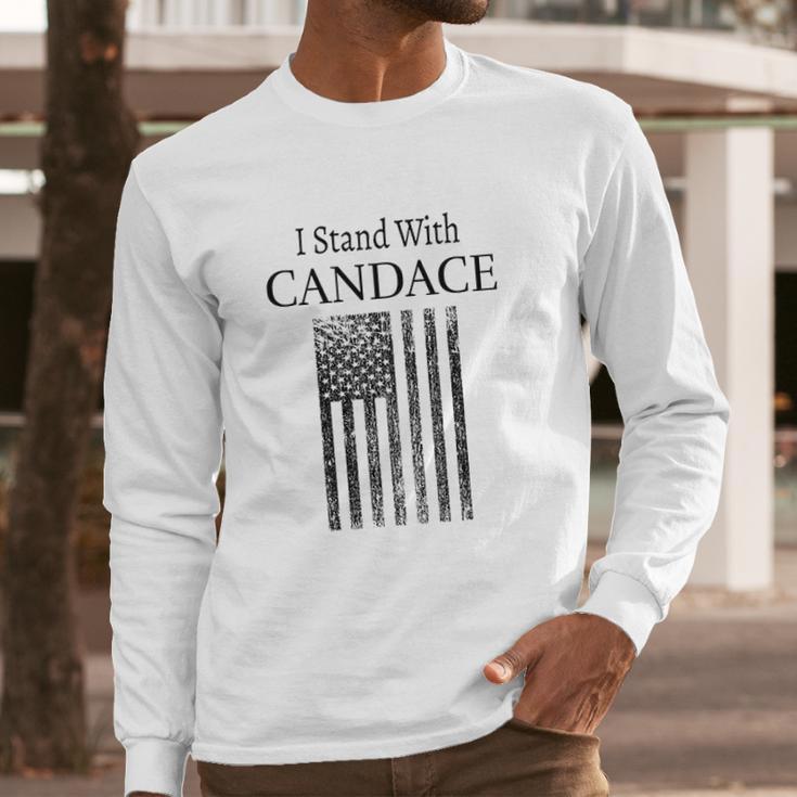 I Stand With Candace Patriot Usa Flag Red Pill Men Long Sleeve Tshirt