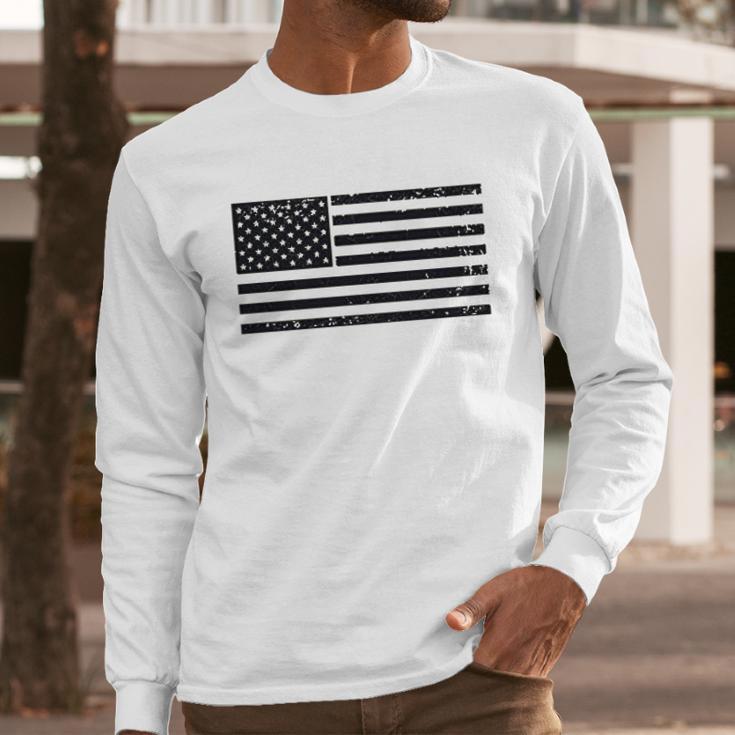 United States Of America Vintage Flag Usa American Marine Corp Force Usmc Men Long Sleeve Tshirt