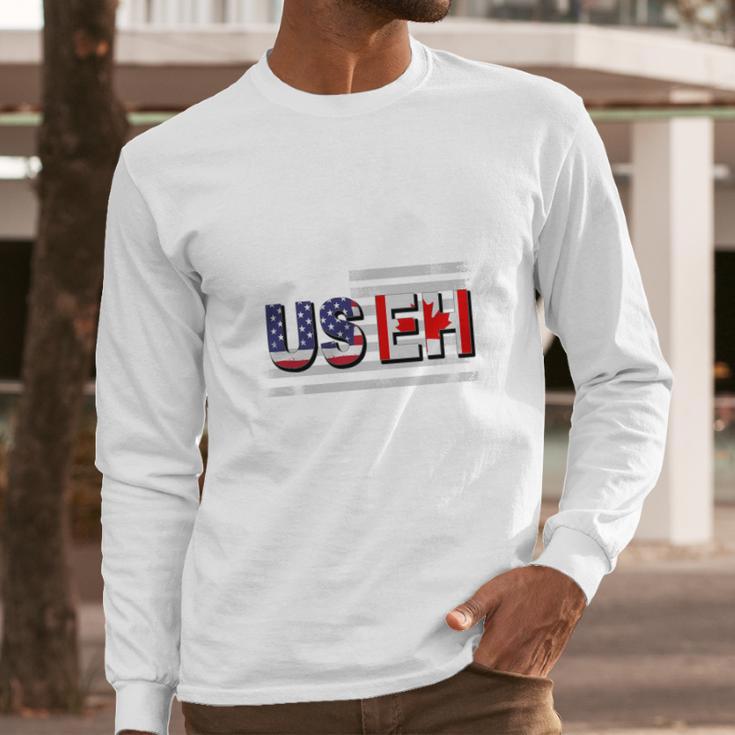 Useh American Canada Flag Maple Leaf July 4Th Shirt Men Long Sleeve Tshirt