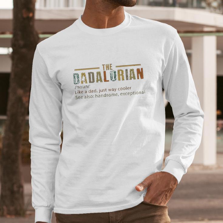 Vintage The Dadalorian Defination Like A Dad Just Way Cooler Men Long Sleeve Tshirt