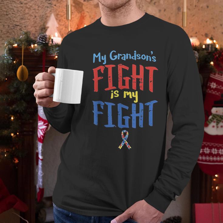 Autistic Grandsons Fight Grandparent Men Long Sleeve Tshirt