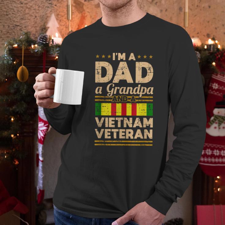 The Best Gift For Dad Grandpa Vietnam Veteran Vintage Shirt Mens Gift Men Long Sleeve Tshirt