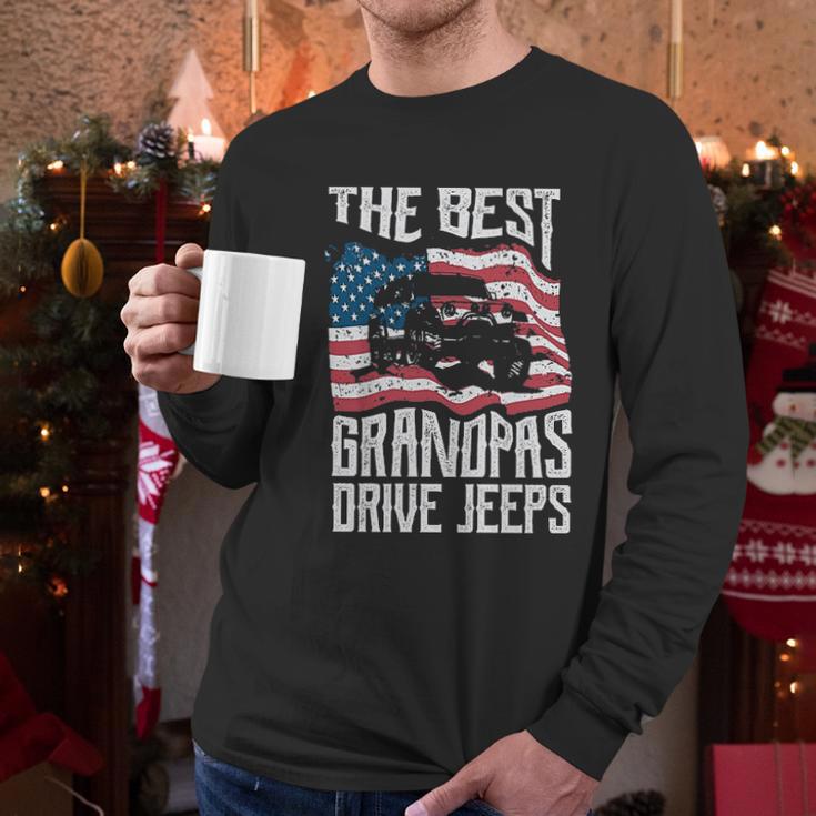 Best Grandpa Drivie Jeep Vintage New Design Men Long Sleeve Tshirt