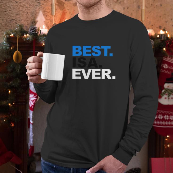 Mens Best Isa Ever Shirt Proud Estonian Dad Fathers Day Gifts Men Long Sleeve Tshirt