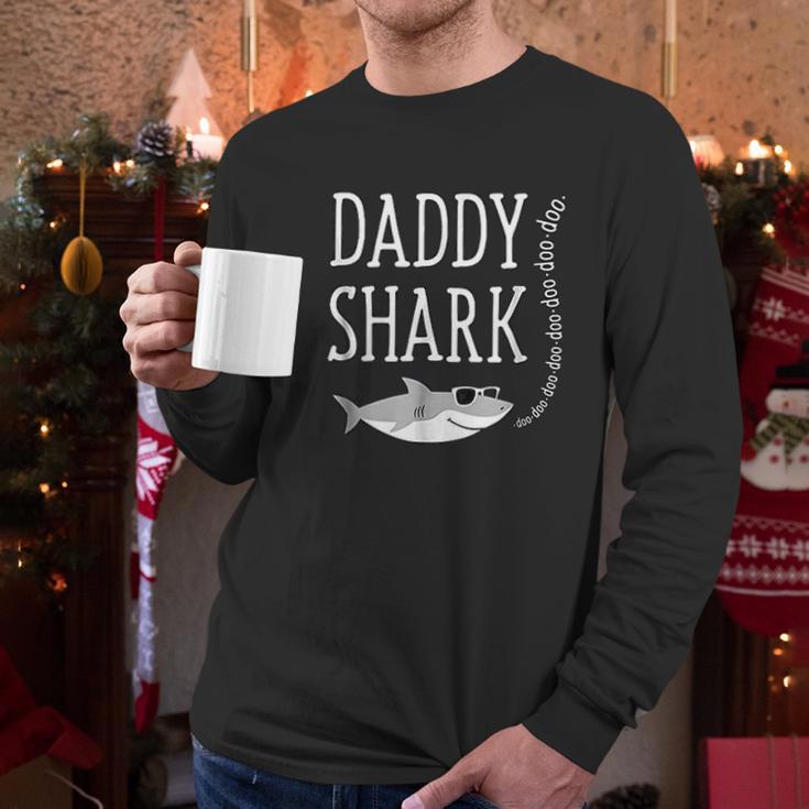 Cool Daddy Shark Men Long Sleeve Tshirt