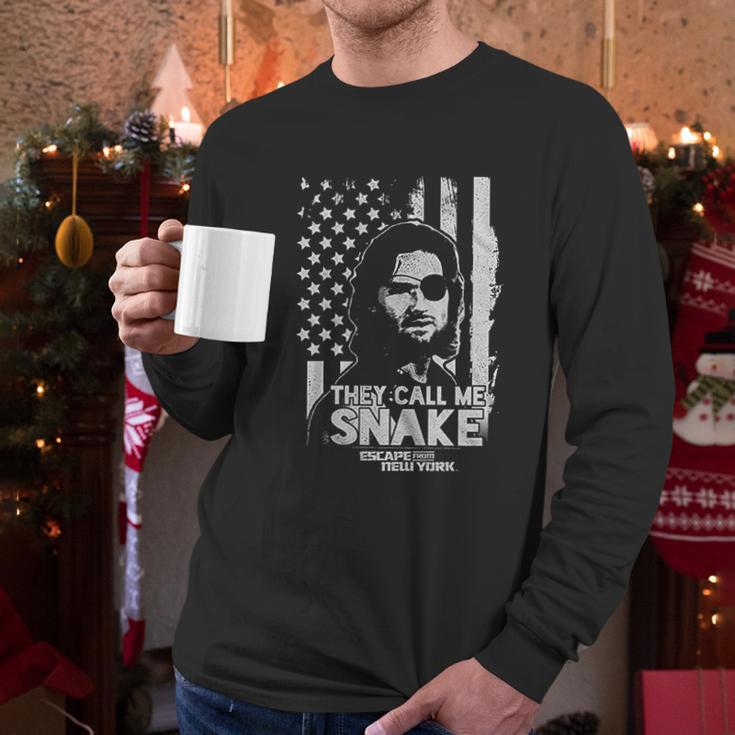 Escape From New York Snake Flag Men Long Sleeve Tshirt