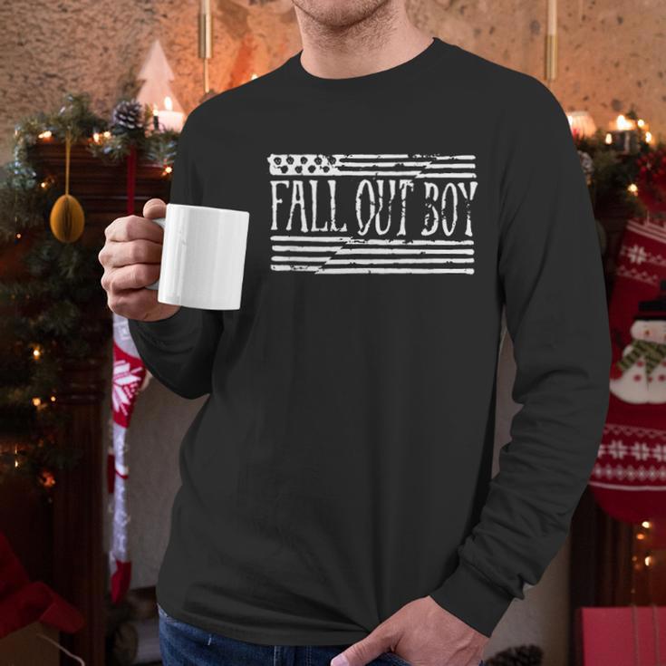 Fall Out Boy Split Flag Men Long Sleeve Tshirt