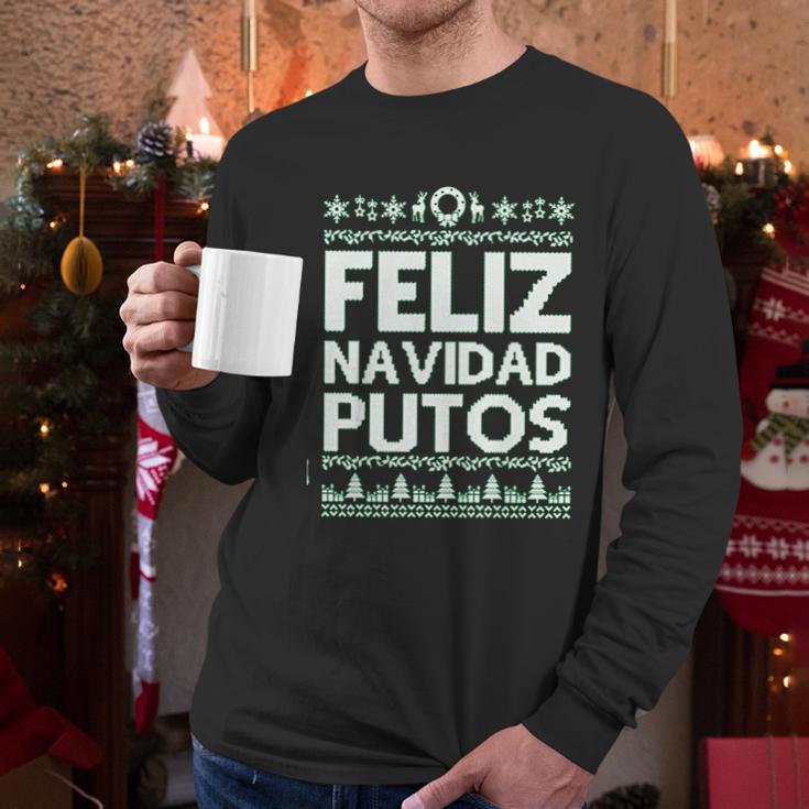 Feliz Navidad Putos Green Men Long Sleeve Tshirt