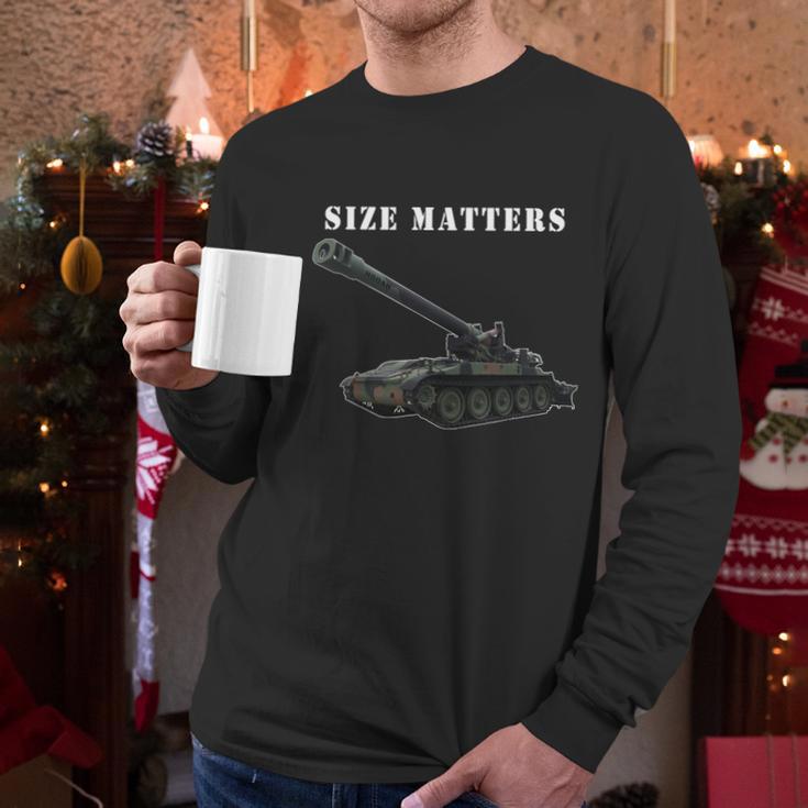 Field Artillery Size Matters M110 8Funny Giftinch Howitzer Veteran Gift Men Long Sleeve Tshirt