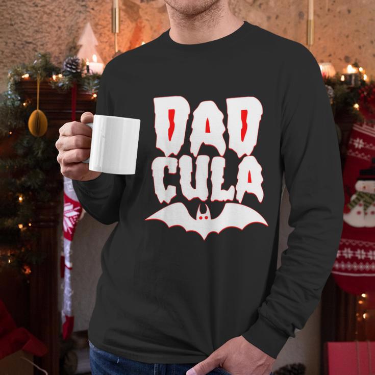 Funny Halloween Cute Halloween Dadcula Dracula Men Long Sleeve Tshirt