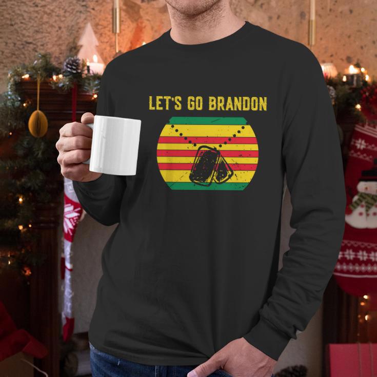 Lets Go Brandon Funny Conservative Anti Biden Vietnam Veteran Graphic Design Printed Casual Daily Basic Men Long Sleeve Tshirt