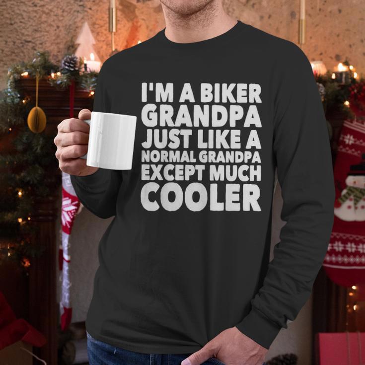 Grandpa - Im A Biker Grandpa Just Like A Normal - Mens T-Shirt By American Apparel Men Long Sleeve Tshirt