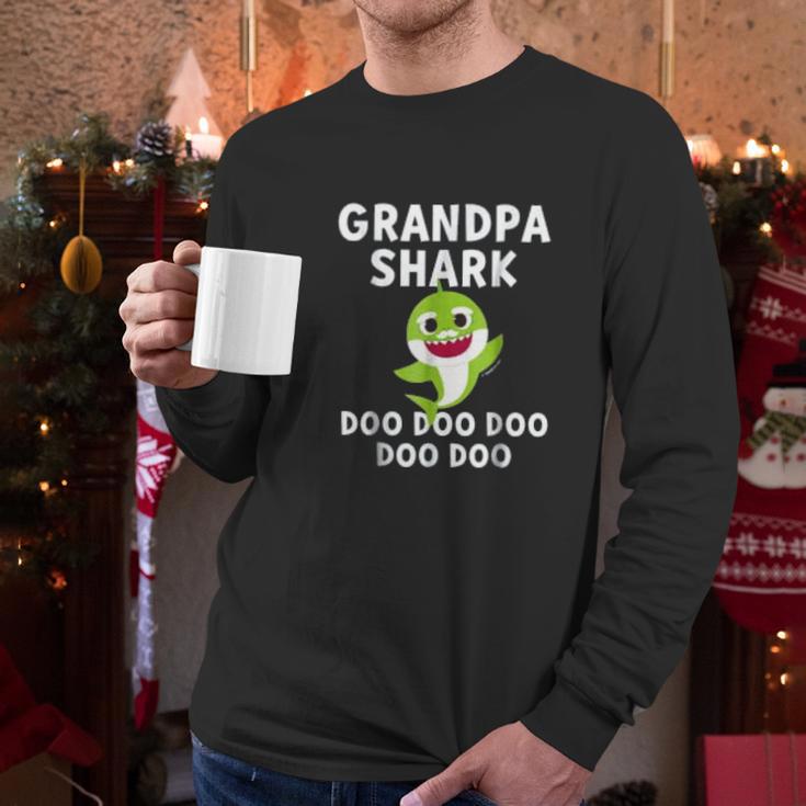 Grandpa Shark Doo Doo Doo Baby Shark Men Long Sleeve Tshirt