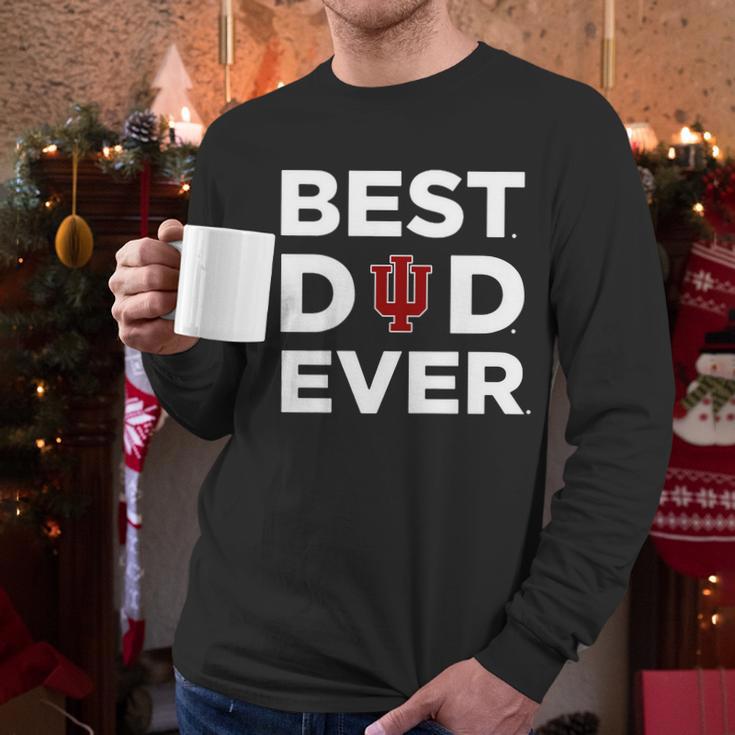 Indiana Hoosiers_Best Dad Ever Men Long Sleeve Tshirt