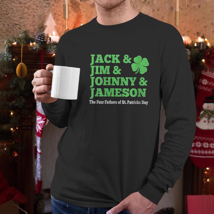 Jack Jim Johnny Jameson Four Fathers Of St Patricks Men Long Sleeve Tshirt