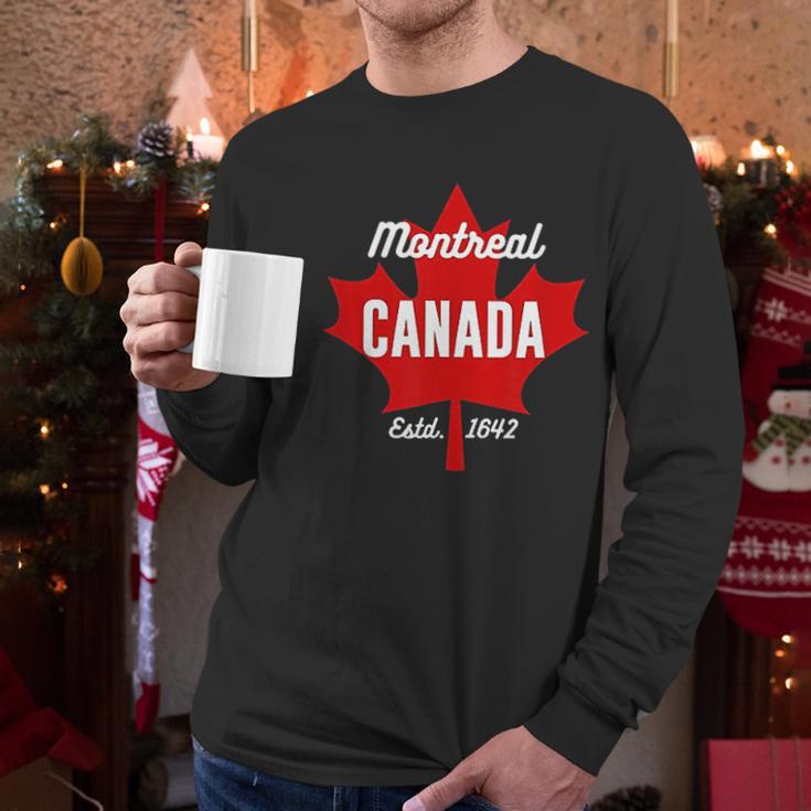 Maple Leaf Canada Flag Eh Montreal Canada Men Long Sleeve Tshirt