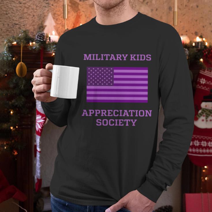 Military Kids Appreciation Society Veteran Of Us Army American Flag Graphic Design Printed Casual Daily Basic Men Long Sleeve Tshirt