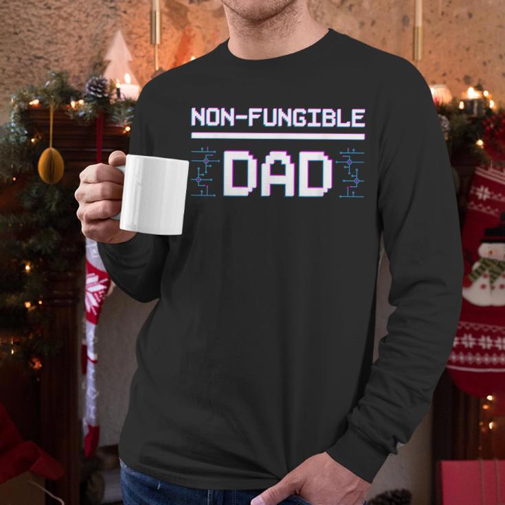 Non-Fungible Dad Token Nfts Crypto Art Father Blockchain Men Long Sleeve Tshirt