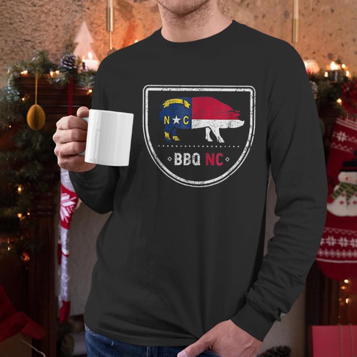 North Carolina State Flag Bbq Nc Men Long Sleeve Tshirt