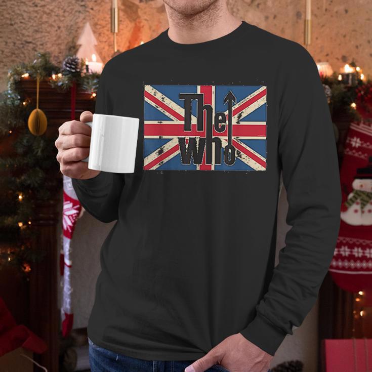 The Who Official Union Jack Flag Logo Men Long Sleeve Tshirt