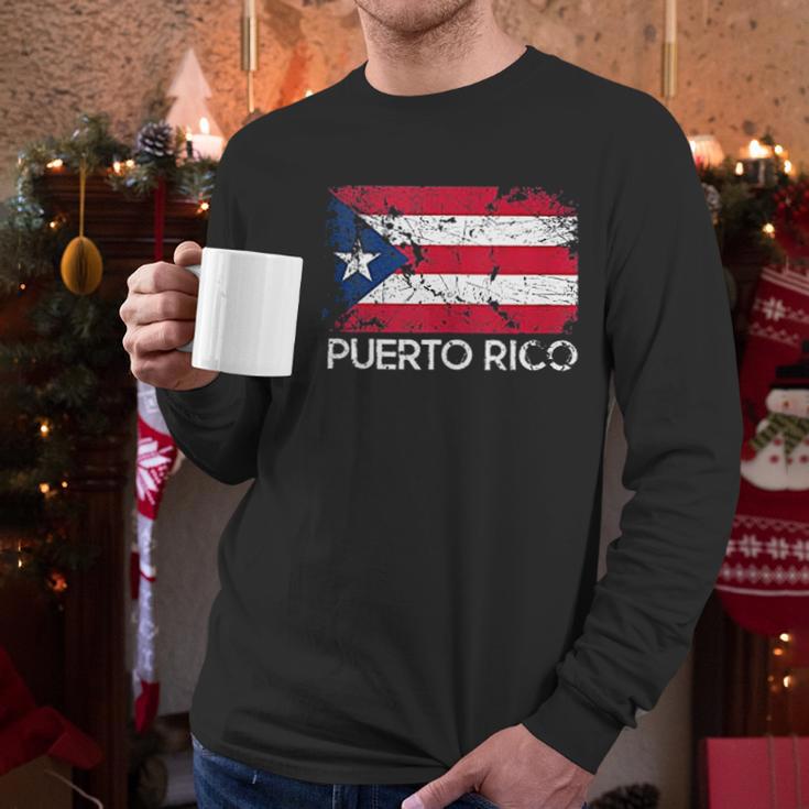 Puerto Rican Flag Design | Vintage Made In Puerto Rico Gift Men Long Sleeve Tshirt