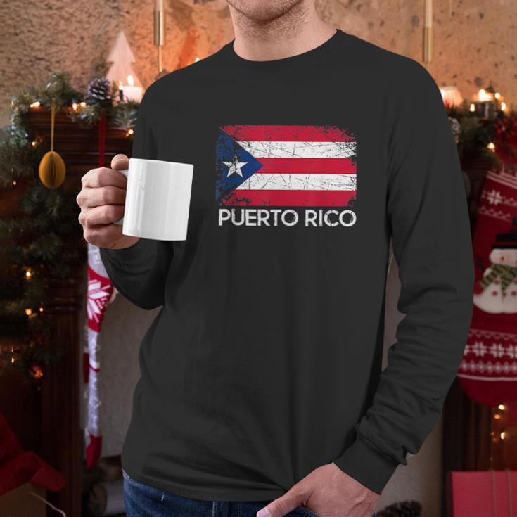 Puerto Rican Flag Vintage Made In Puerto Rico Gift Men Long Sleeve Tshirt