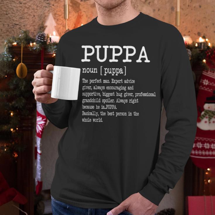 Puppa Definition Fathers Day Gifts Men Long Sleeve Tshirt