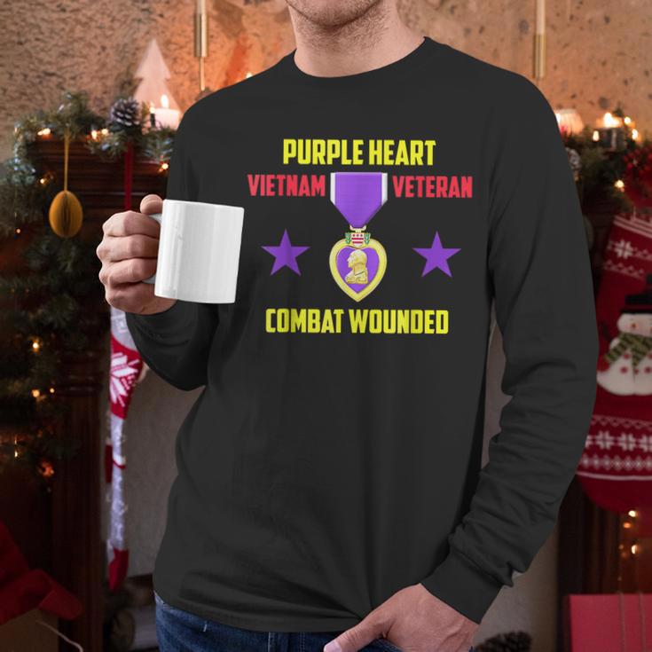 Purple Heart Vietnam Veteran Men Long Sleeve Tshirt