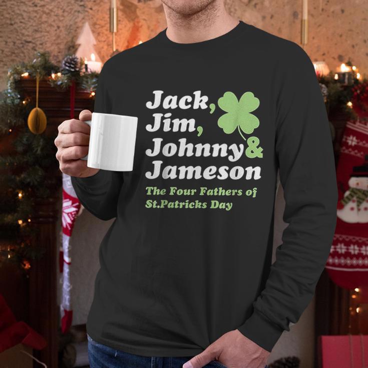 Saint Patricks Day Jack Jim Johnny Jameson Fathers Men Long Sleeve Tshirt