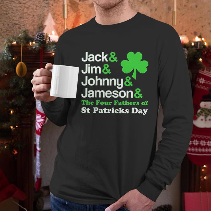 St Patricks Jack Jim Johnny Jameson The Four Fathers Men Long Sleeve Tshirt