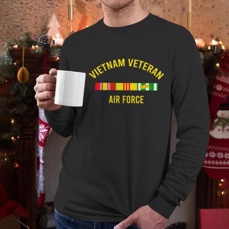 Vietnam Veteran Airforce Award Ribbon Bar Cool Soldier Gift Pullover Hoodie Men Long Sleeve Tshirt