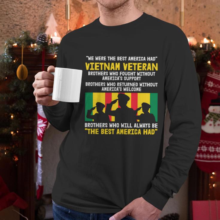 Vietnam Veteran The Best America Veteran Day Graphic Design Printed Casual Daily Basic Men Long Sleeve Tshirt