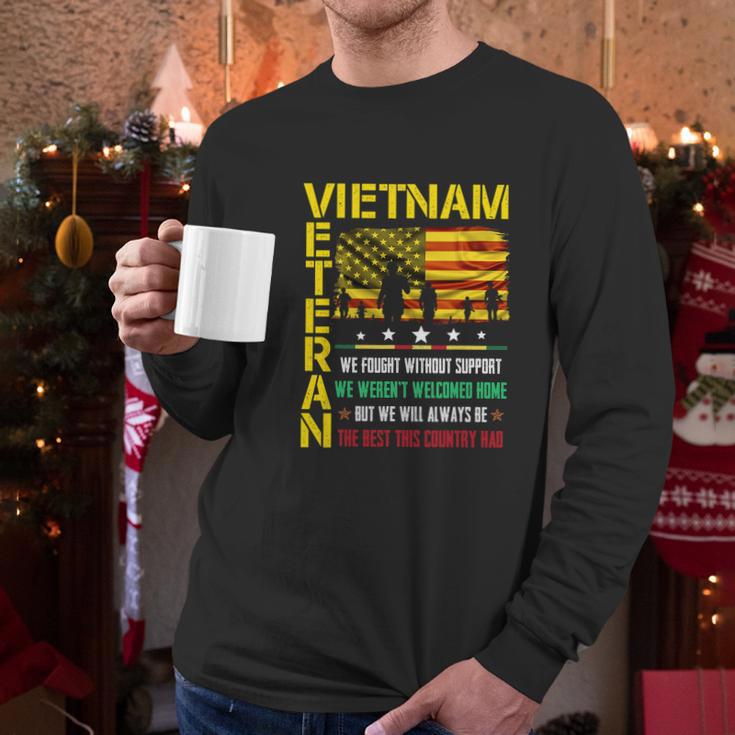 Vietnam Veteran We Fought Without Support We Weren’T Welcome Graphic Design Printed Casual Daily Basic Men Long Sleeve Tshirt