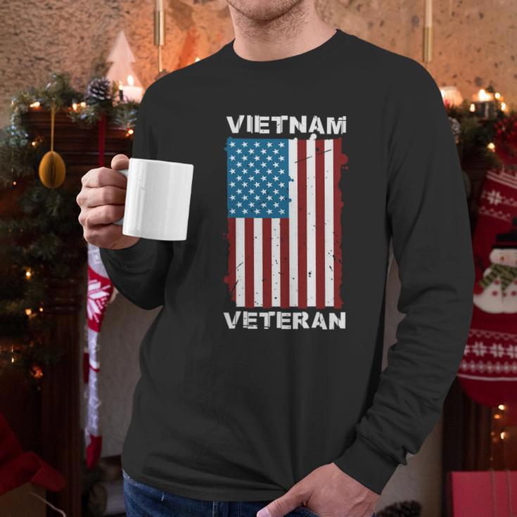 Vietnam Veteran Soldier Us Flag Veteran Day Graphic Design Printed Casual Daily Basic Men Long Sleeve Tshirt