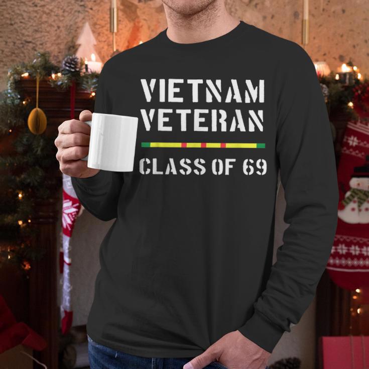 Vietnam Veteran Vet Ribbon Class Of 1969 69 Men Long Sleeve Tshirt