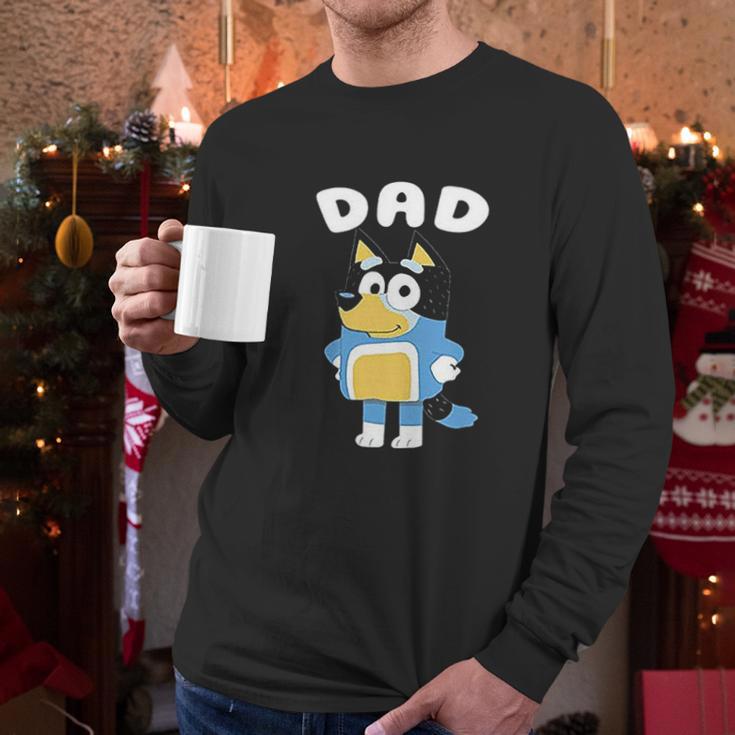 Vintage Bluey Dad Men Long Sleeve Tshirt