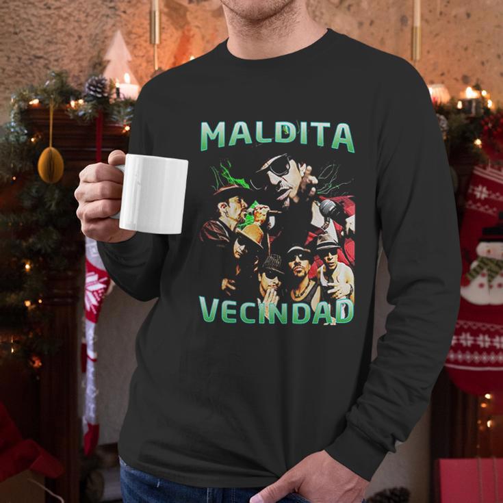 Vintage Style Maldita Vecindad Men Long Sleeve Tshirt