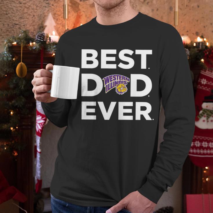 Western Illinois Leathernecks_Best Dad Ever Men Long Sleeve Tshirt