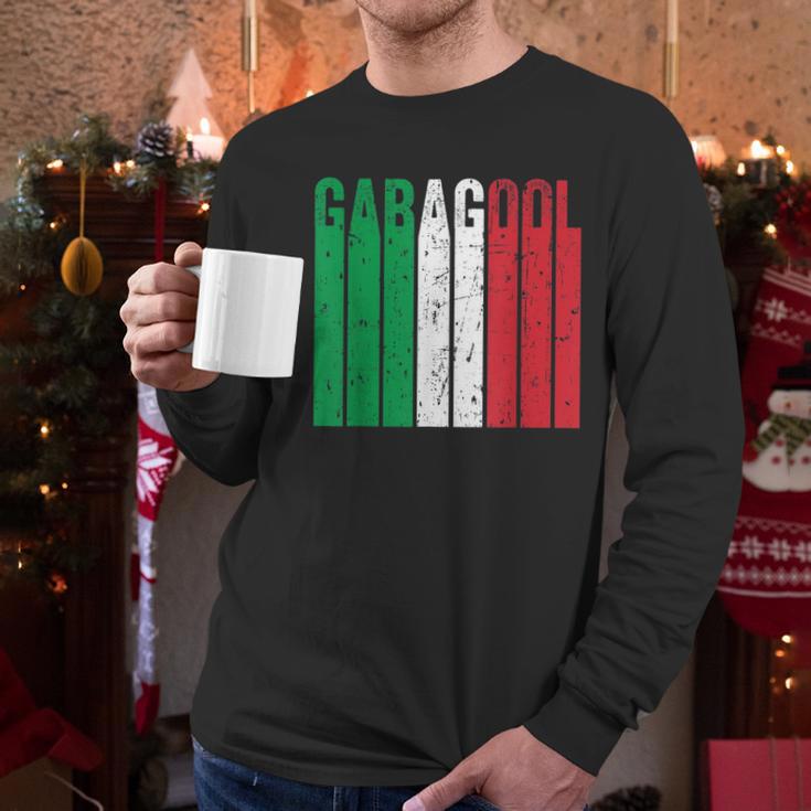 I Will Have The Gabagool Italy Flag Retro Vintage Men Long Sleeve Tshirt