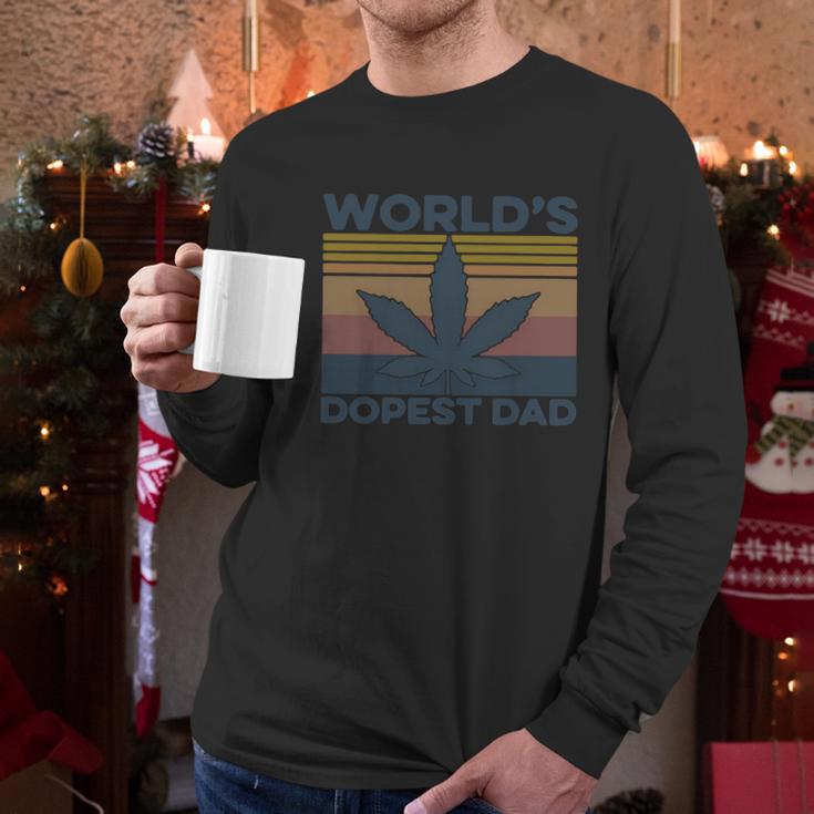 World’S Dopest Dad Weed Vintage Shirtc Men Long Sleeve Tshirt