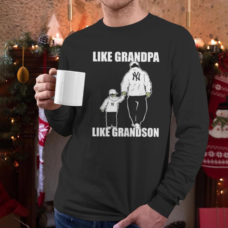 Yankees Like Grandpa Like Grandson Tshirt Men Long Sleeve Tshirt