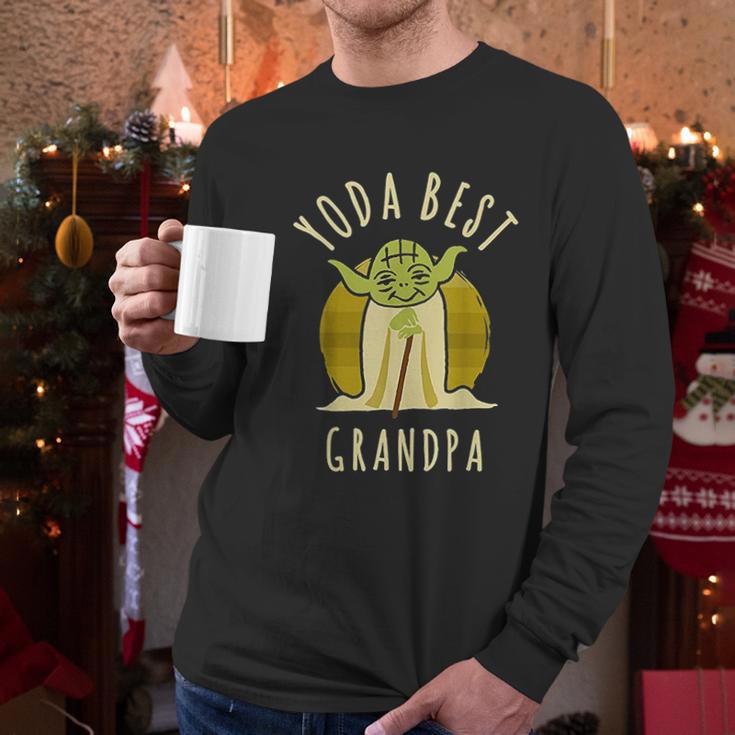 Yoda Best Grandpa Cartoon Yoda Men Long Sleeve Tshirt