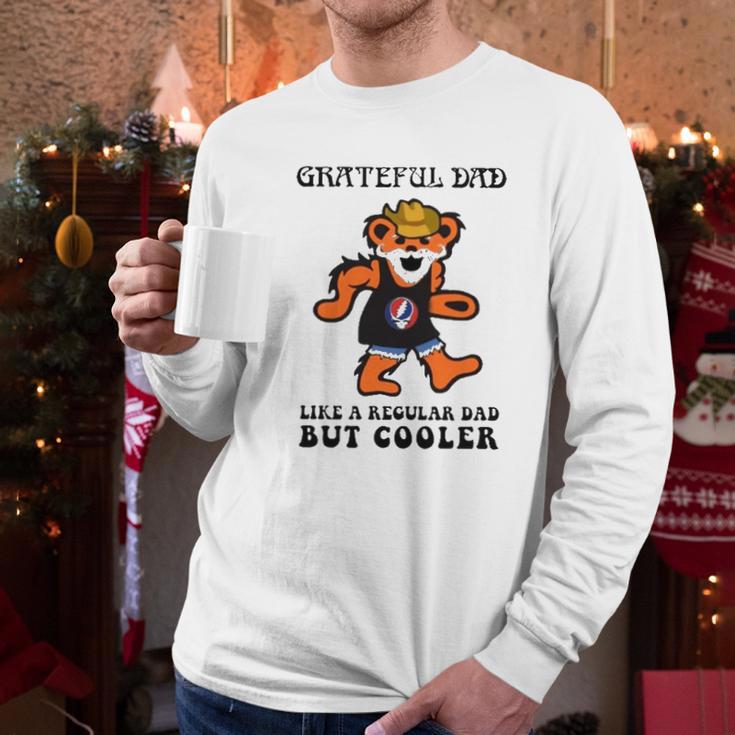 Father’S Day Music Grateful Dad Dead Like A Regular Dad But Cooler Logo Bearded Teddy Bear Men Long Sleeve Tshirt