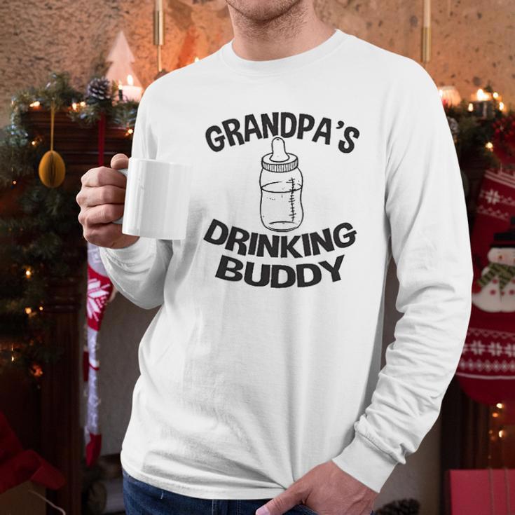 Grandpa Drinking Buddy Baby One Piece Men Long Sleeve Tshirt