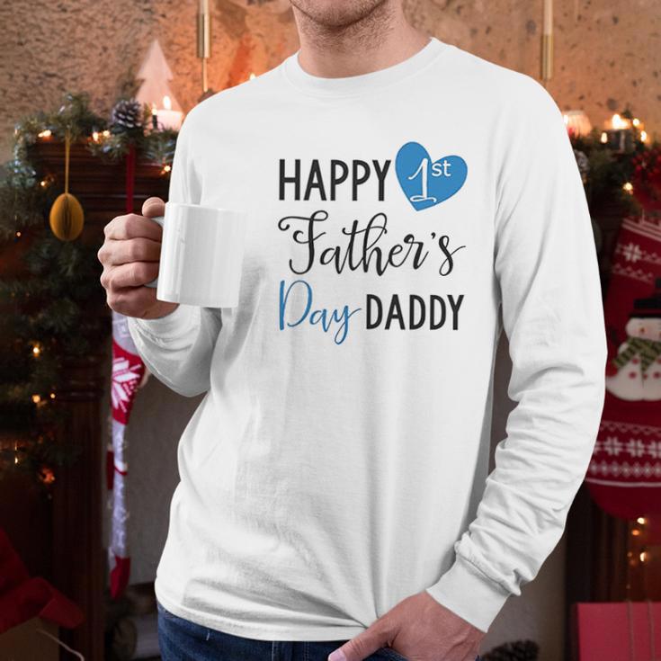 Heart Co Designs Day Baby Onesies Happy 1St Fathes Day Daddy Men Long Sleeve Tshirt