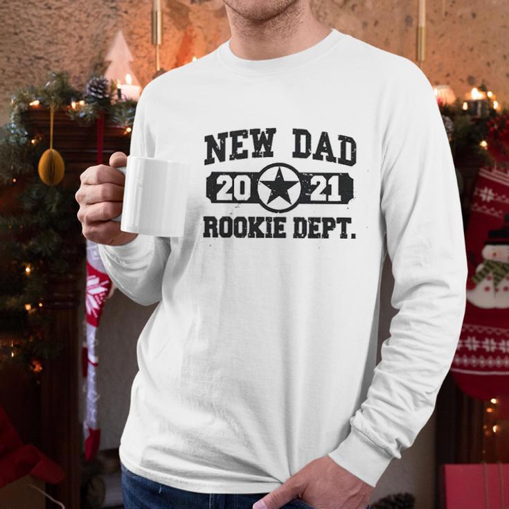 New Dad 2021 Rookie Department Men Long Sleeve Tshirt