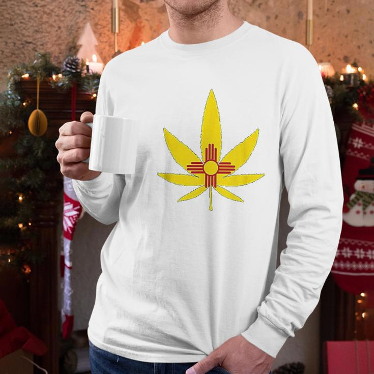 New Mexico Cannabis State Flag Men Long Sleeve Tshirt