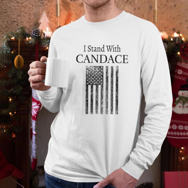 I Stand With Candace Patriot Usa Flag Red Pill Men Long Sleeve Tshirt