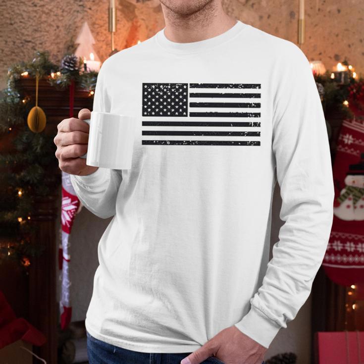 United States Of America Vintage Flag Usa American Marine Corp Force Usmc Men Long Sleeve Tshirt